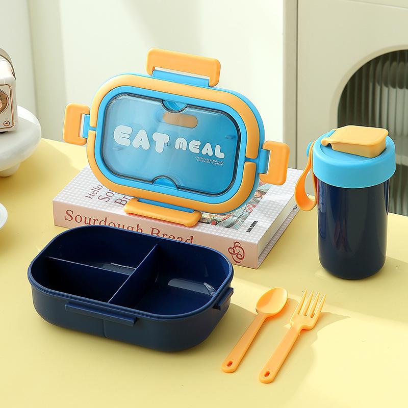 Set Fibbia Portatessere per Pranzo e Borraccia - Scatola Pranzo Bento in Acciaio Inossidabile per Lavoratori d'Ufficio