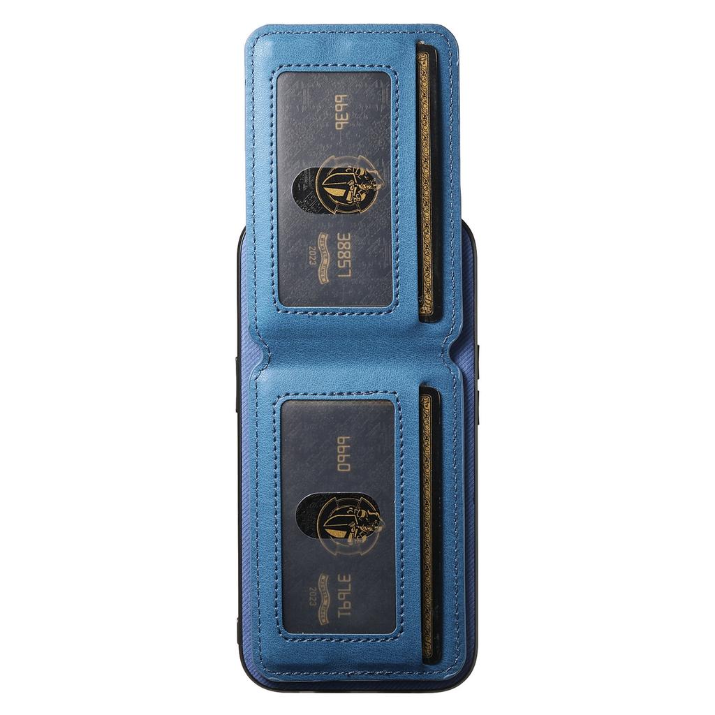 For iPhone Air Case Cloth Texture Leather+PC+TPU RFID Blocking Phone Cover with Card Holder