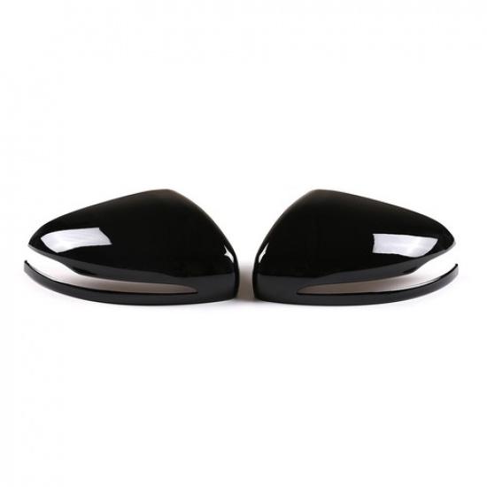 Glossy Black Side Door Rearview Mirror Cover Trim Shell For Benz G-Class 19-20