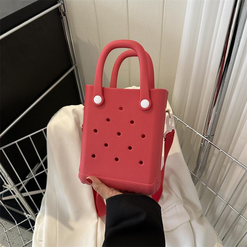 New Cartoon Versatile Accessories Bag Beach Bag New Fashion Niche One Shoulder Crossbody Hand Carry Hole Bag