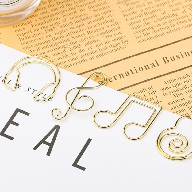 50Pcs Mini Paper Clip Music Note Shaped Paper Clip Home Office Note Paper Clips