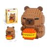 Cartoon Capybara Micro-particle Building Blocks Cute Capybara Doll Toys  For Kids Birthday Gifts