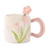 High-Value Hand-Painted Tulip Water Cup Mug Cup Ceramic Bridesmaid Souvenir Opening Event To Send Customers