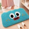 Funny Face Bath Mat Bathroom Plush Shower Area Rugs Non-Slip Rubber Light-Weight Stain-Resistant Easy-Care Floor Mats