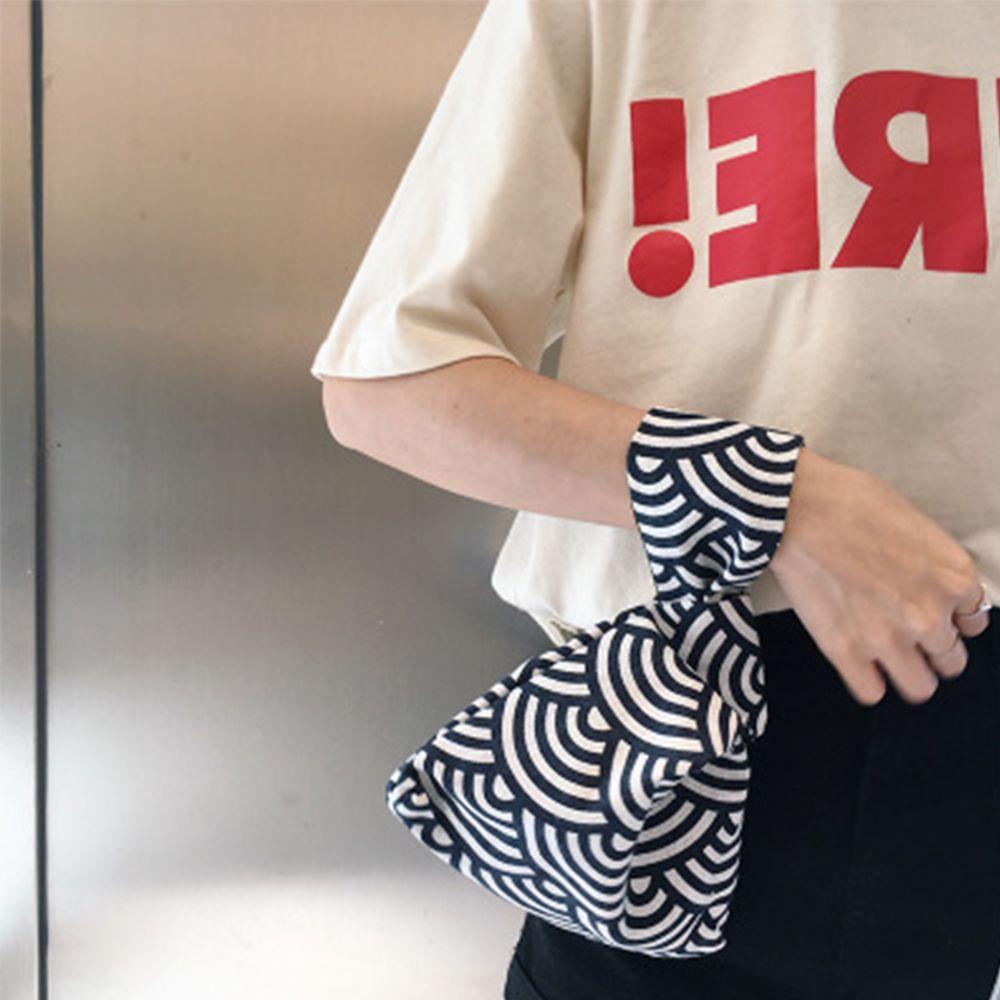 Tragbare Baumwoll-Münzbörsen im japanischen Stil, Handgelenktaschen, Handtaschen, Schlüsseltaschen
