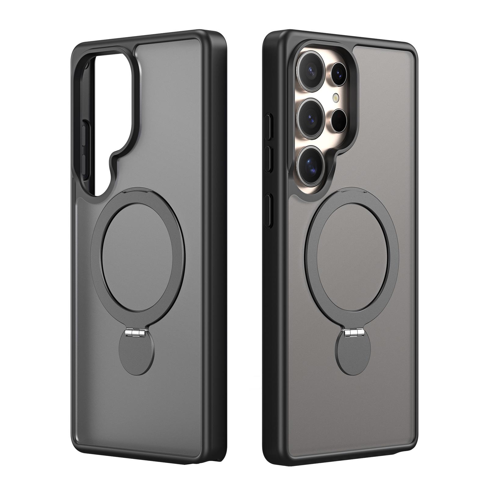 

For Samsung Galaxy S25 Ultra Case PC+TPU Phone Cover Compatible with MagSafe with Kickstand Black