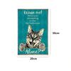 Vintage Cat Metal Wall Art Poster