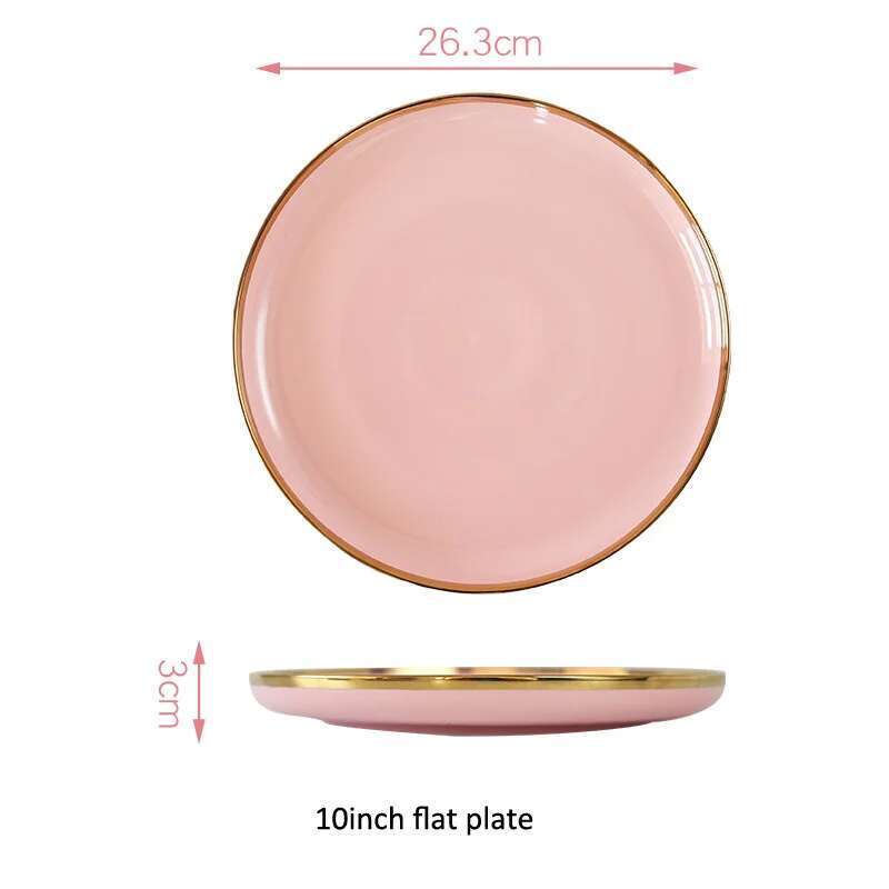 Rosa Keramik Teller Suppenschüssel Geschirr Phnom Penh Reissuppenschüssel Schüssel Haushaltskombination Küchengeschirr