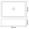 Ceramic Wash Basin White 41 X 30 X 12 Cm