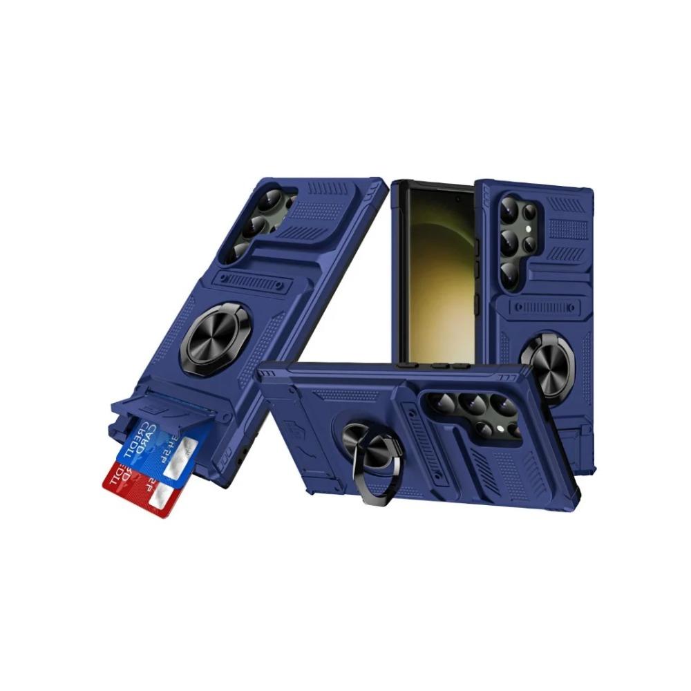 Case For Samsung S25 24 23FE Plus Ultra  A15 25 35 55 14 Magnetic Rotated Ring Kickstand Heavy Duty Drop Protection Wallet Cover