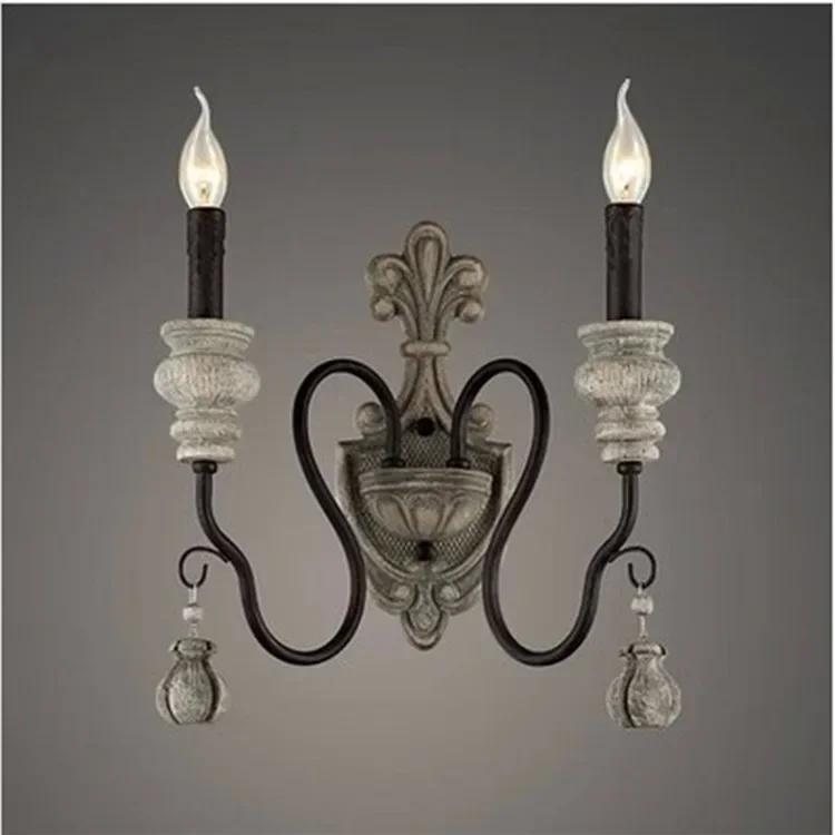 Vintage Black Resin Chandelier Wrought Iron Home Lighting Fixtures For Living Room Lndustrial Metal Rustic Pendant Lamp Modern