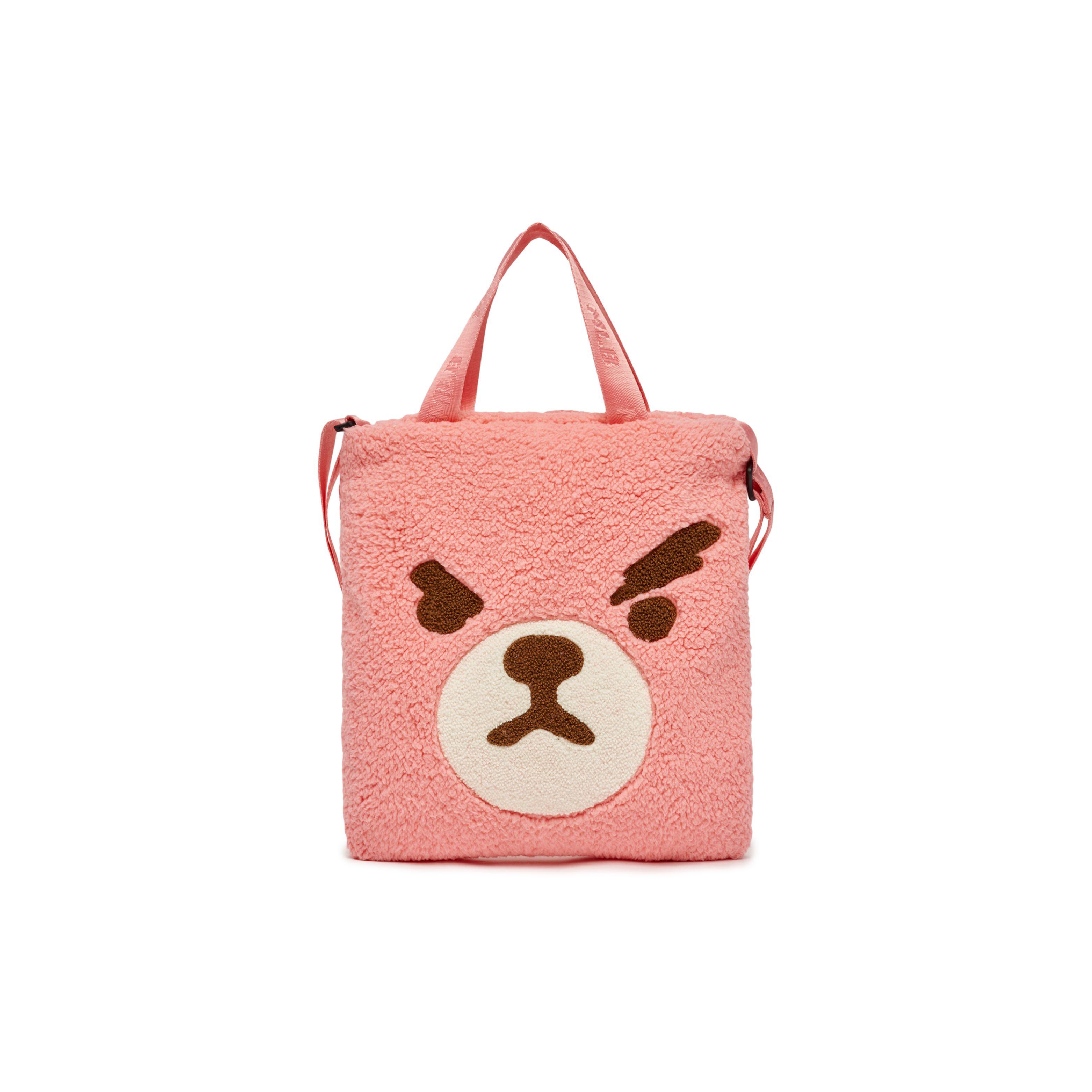 MLB Parent-Child Adjustable Strap Angry Bear Open Tote Bag Women Tote Bag Pink 7ACRC0326-43COL Pink