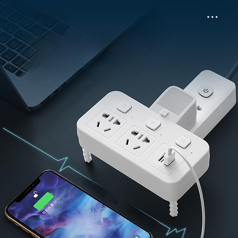 USB Kabellose Mehrfachsteckdose mit Nachtlicht