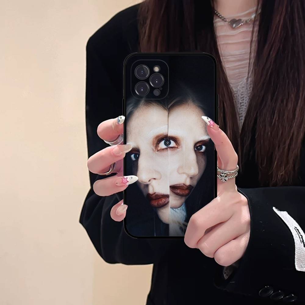 

Lady Gaga Ablums Phone Case For IPhone 17 16 15 14 13 12 11 Pro Max Plus Mini Soft Black Cover iPhone 15