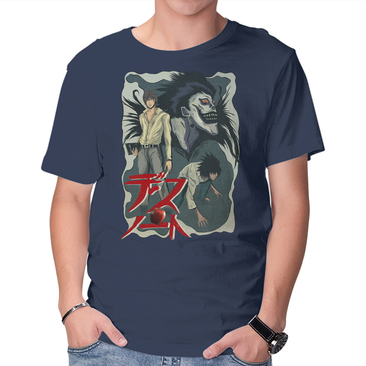 Unisex Crew Neck T-Shirt Notes Of Death Graphic Short Sleeve Casual Tee XS
