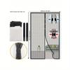 Spring and Autumn Summer Door Curtains Black and White Simple Mosquito-Proof Door Curtain Screen Screen Door Screen Window Automatic Magnetic