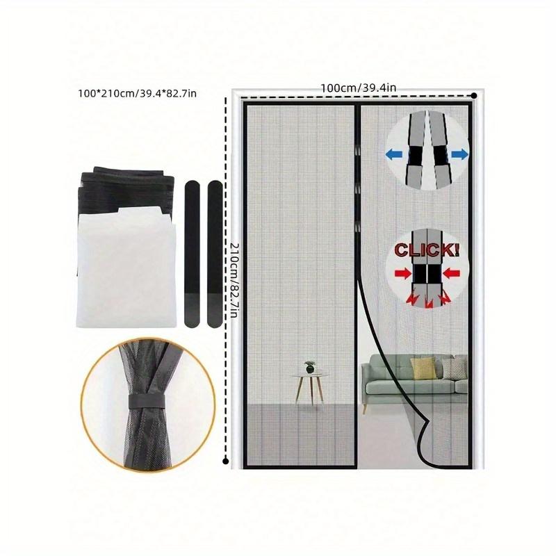Spring and Autumn Summer Door Curtains Black and White Simple Mosquito-Proof Door Curtain Screen Screen Door Screen Window Automatic Magnetic