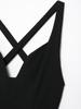 2025 Spring Women's European & American Style Slimming Sleeveless Solid Color Crossover Vest Dress