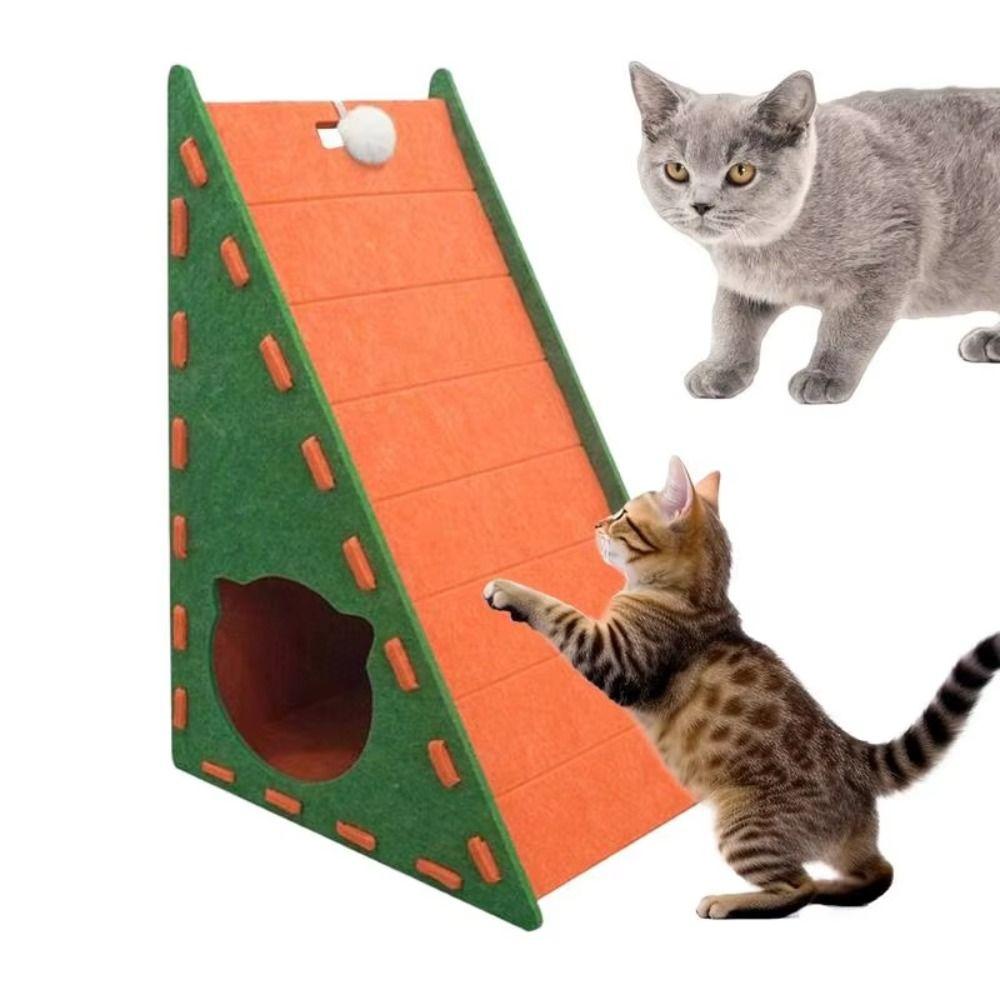 Triangular Cat Climbing Mat L Shape Felt Cat Nest Claw Sharpening Tools Pet Toy Bed  Kitten