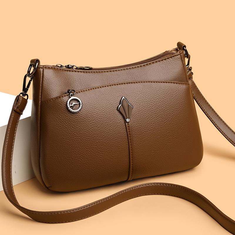 Single Shoulder Bag, Simple Crossbody Bag, Multi-compartment Commuter Mom Bag