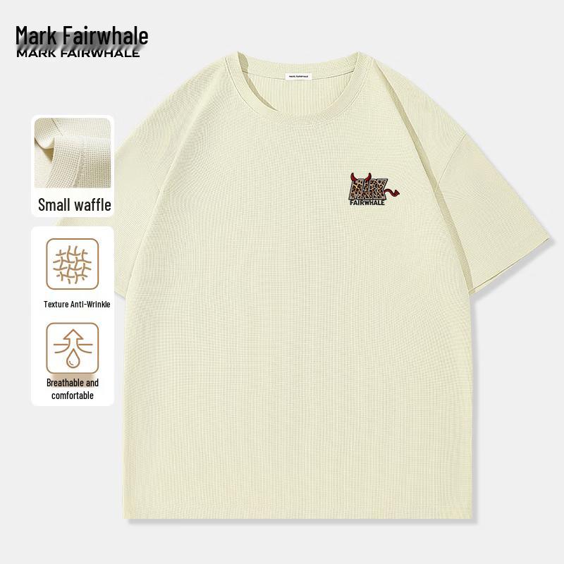 MARK FAIRWHALE Men's Waffle Knit Short Sleeve T-Shirt