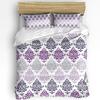 Purple Flower Lavender Romance Duvet Cover With Pillow Case Custom 3pcs Bedding Set Quilt Cover Double Bed Home Textile