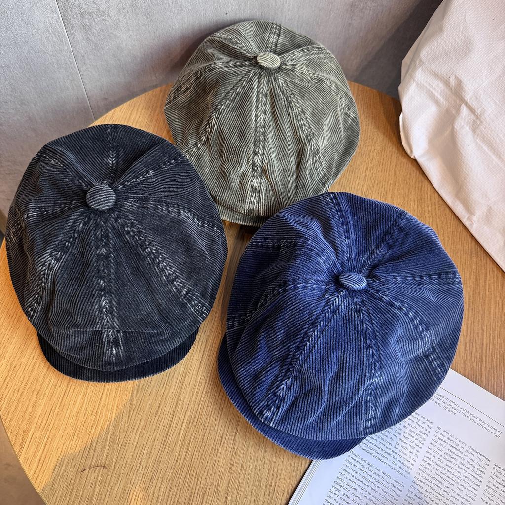 Corduroy Cotton Vintage Cap With Curved Brim Fashionable Breathable Hat Duckbill