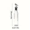 2pcs 250ML Transparent Glass Olive Oil Bottle Leakproof Kitchen Seasoning Soy Sauce Vinegar Press Type Cruet Barbecue Bottle