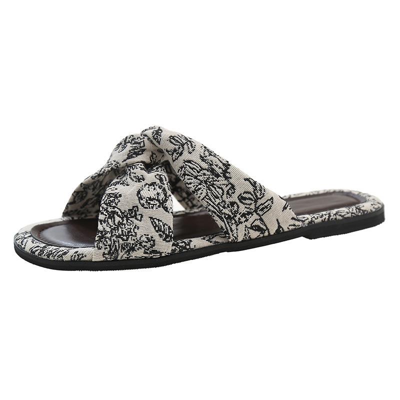 Sandals with skirts, fairy fairy style flat Roman shoes, new high-end sandals in summer