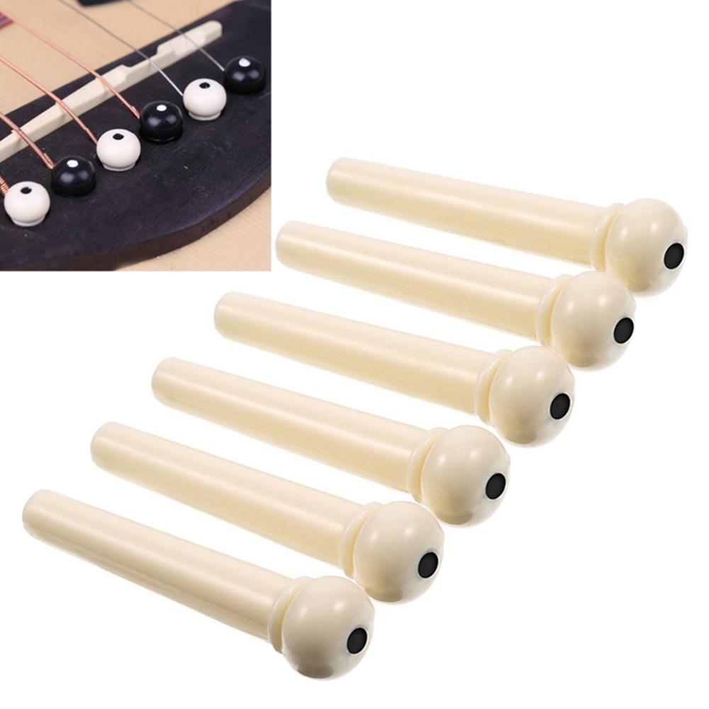 24PCS Acoustic Guitar Guitar Bridge Saddle White+Black Guitar Pegs Kit Bridge Pin Puller  For Guitar