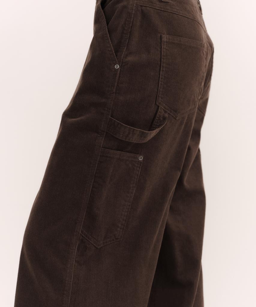 MUSINSA STANDARD WOMAN 11W Corduroy Wide Carpenter Pants [Brown]