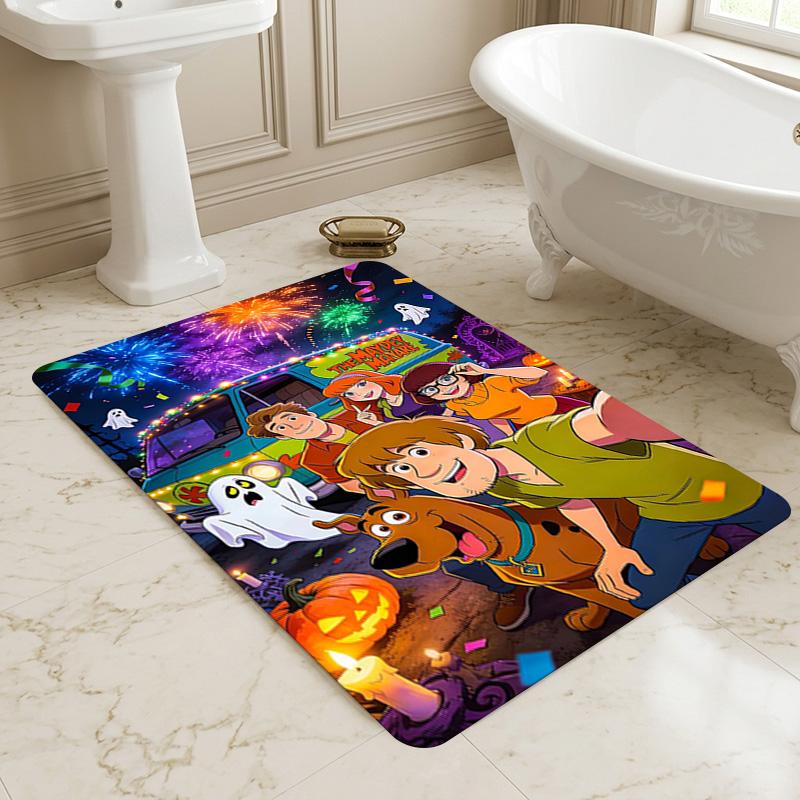 Scooby Party Living Room Nonslip Area Rug Soft Carpet For Bedroom Game Playroom Sofa Office Home Decor Doormat Christmas Gift C922170