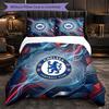 Set Biancheria da Letto Chelsea FC Modello 3 Pezzi Morbida Copripiumino in Microfibra con Federe per Camera da Letto
