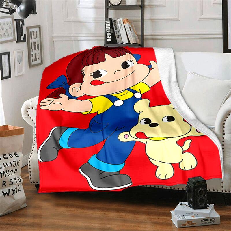 1pc Blanket Peko Chan Print Design, Lightweight Blanket for Sofa, Bed- Soft &Warm, Gift for All Seasons like Christmas, Halloween