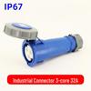 Waterproof 3-core 4-pin 5-hole Male-Female Aviation Plug Socket, Three-Phase Electrical Connector, 16A/32A, IP67.