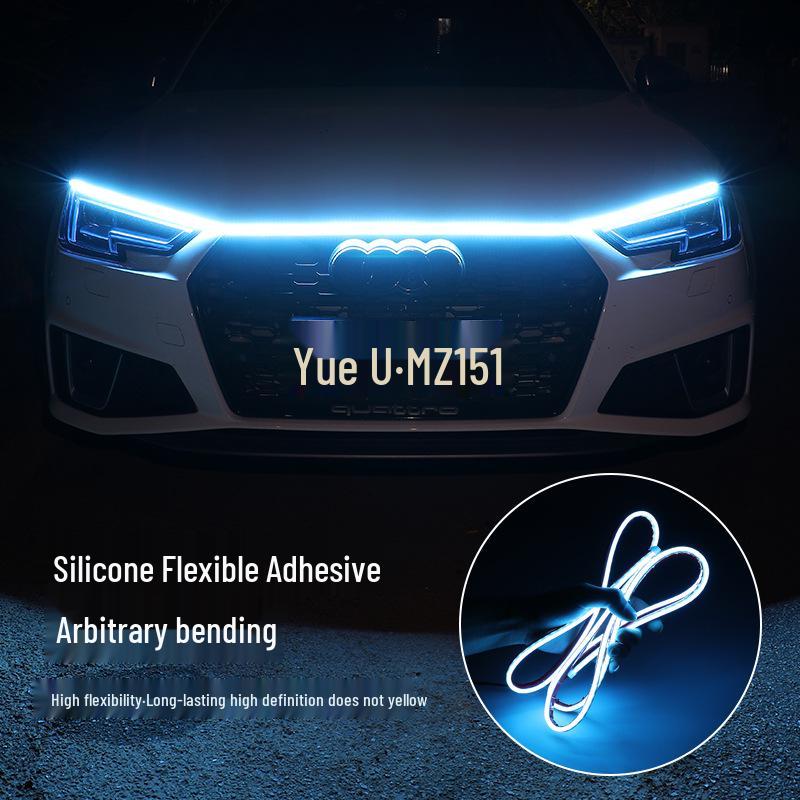 Dynamic Scanning Daytime Running Light for Car Hood & Grille Decoration