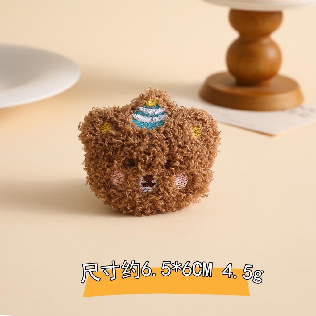 Bear Plush Brooch Cute Sweater Scarf Pendant Decorative Accessories Pin Clothes Accessories Doll Baby Pendant