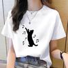 Women's 90s Trend Casual Cat Print Short Sleeve T-Shirt