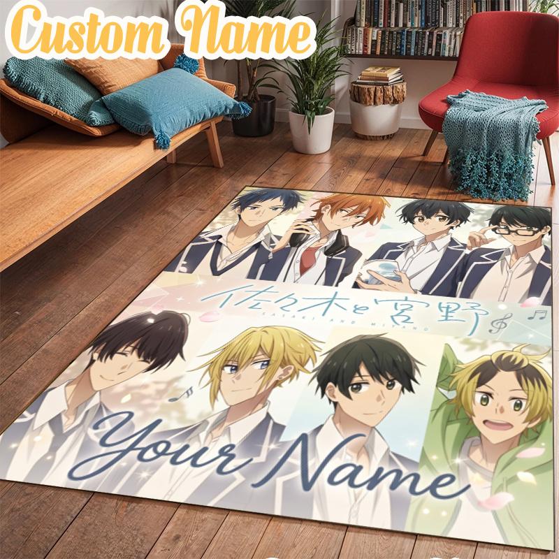 Custom Name Sasaki Miyano Rug Office Rug, Indoor Rug, Chair Rug, Living Rooms, Doormat Game Rug Home Decor Birthday Christmas Gifts