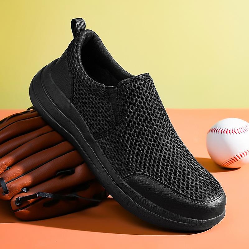 Spring and Summer One-pedal Men's Shoes Outdoor Walking Dad Shoes Men's Casual Shoes Mesh Breathable Lightweight Non-slip Sneakers