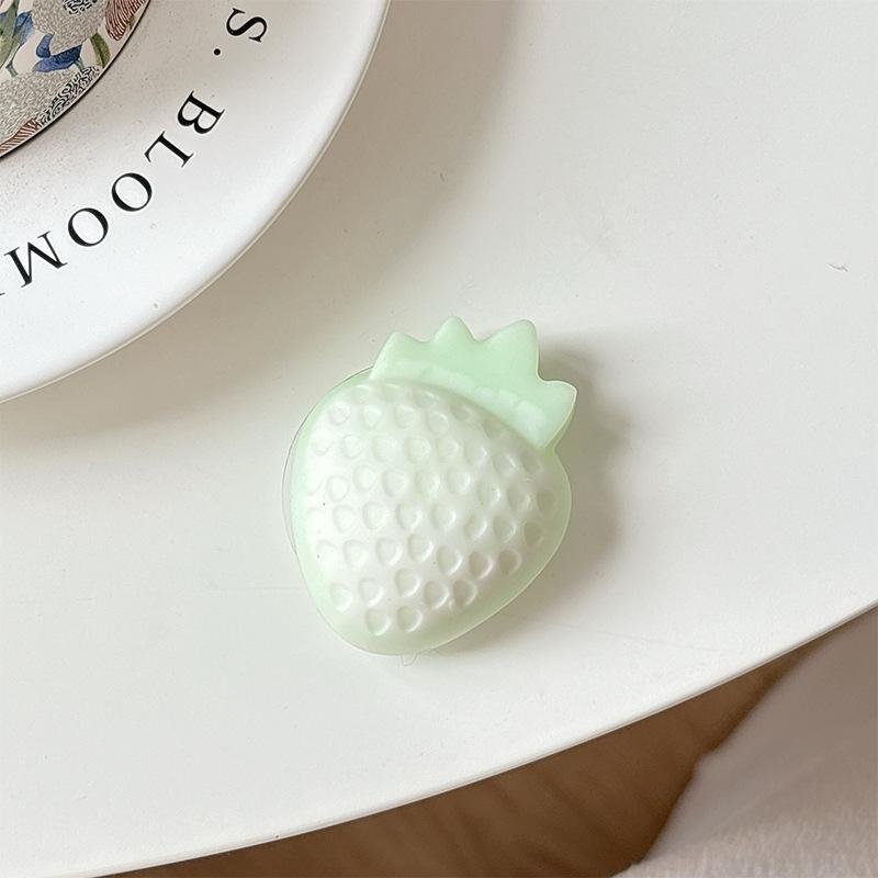 

Three-Dimensional Fruit Strawberry Mobile Phone Airbag Bracket Back Sticker Retractable Lazy Desktop Bracket Watching Drama
