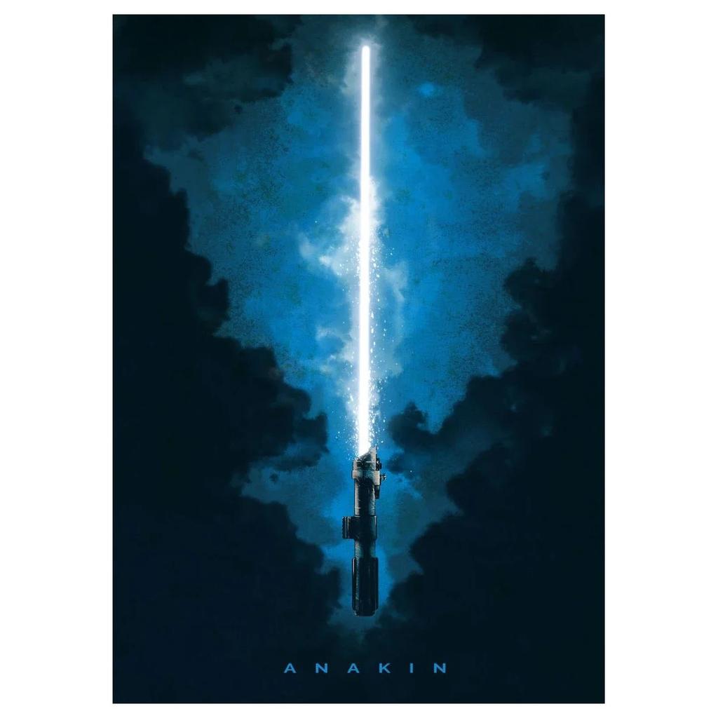 Star Wars Movie Poster Home Decoration Lightsaber Canvas Art Print Picture Wall Art Paintings for Gaming Room Decor Cuadros