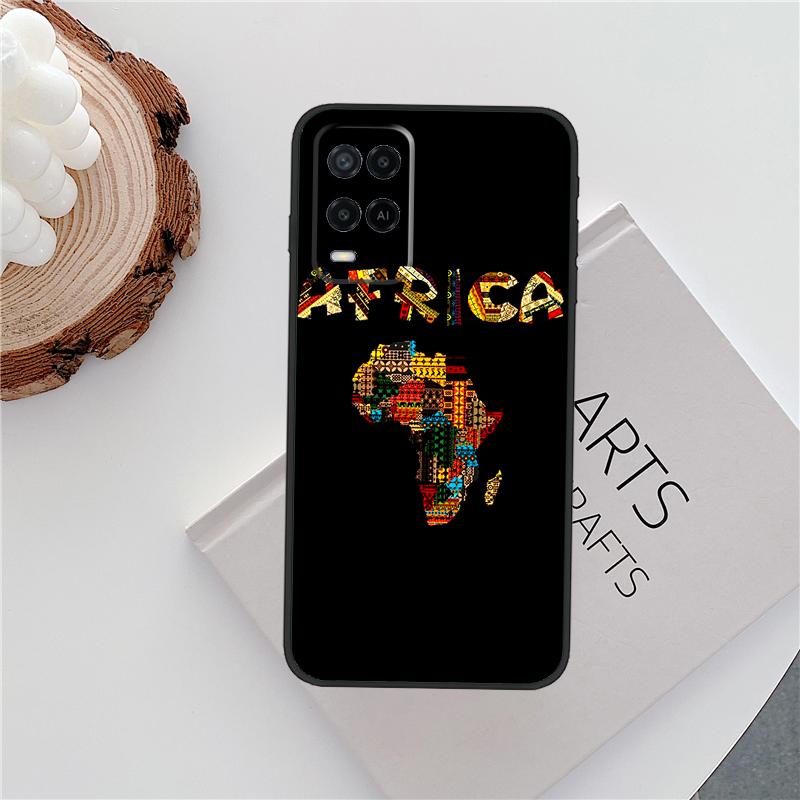 Africa Map Geogra Case For Oppo A80 A78 A98 A40 A60 A18 A38 A58 A15 A17 A77 A74 A94 A54 A57S A16 A76 A96 Cover