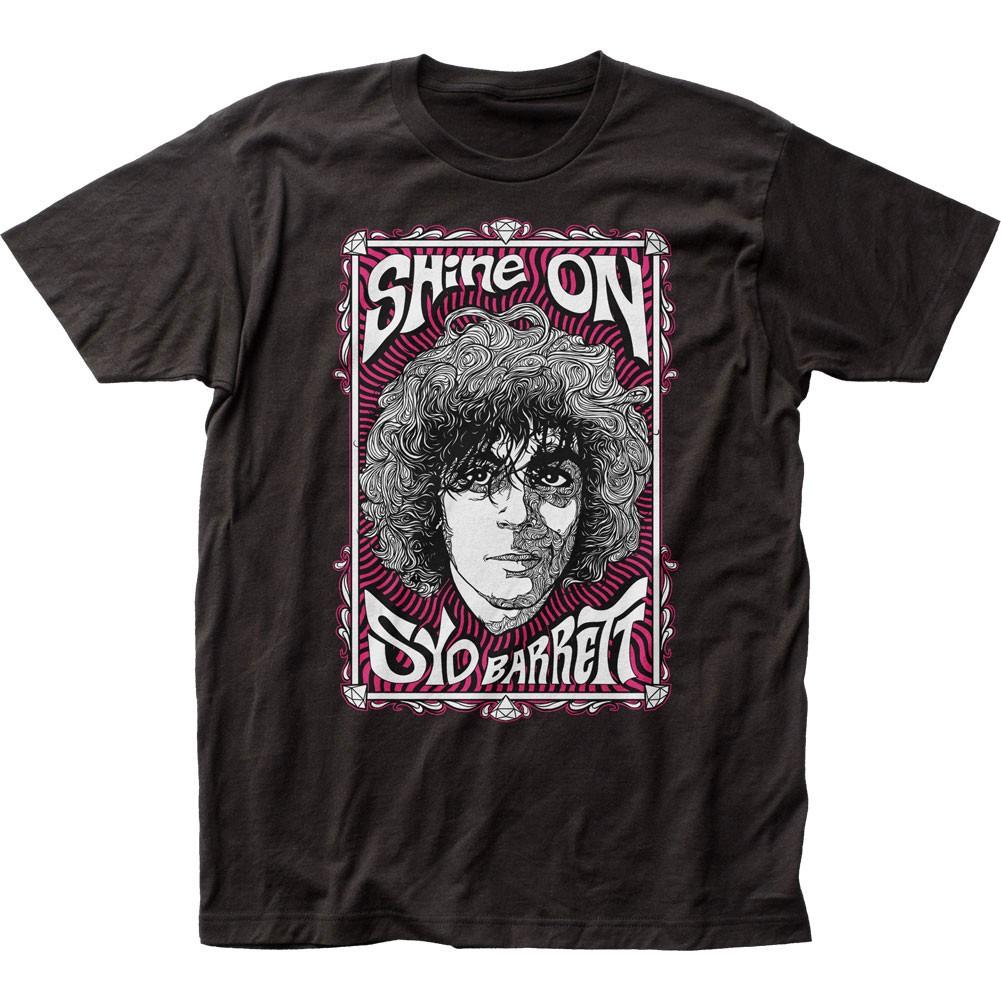 Men s Syd Barrett Swirly Portrait Slim Fit T-shirt Small Black 3XL