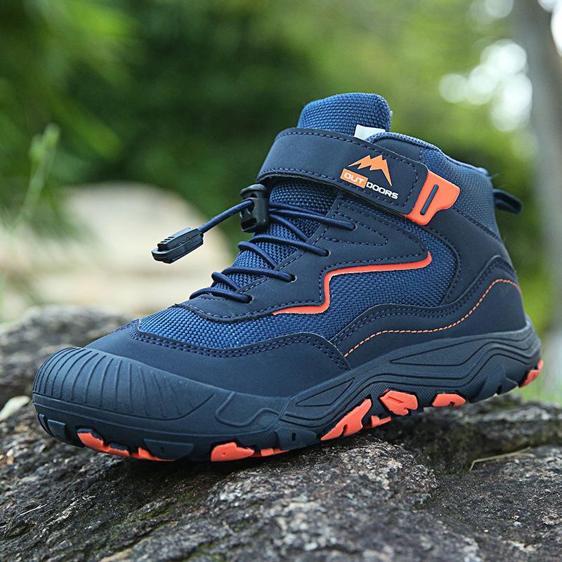 Spring New Casual Fashion Trend Versatile Middle Help Outdoor Children's Net Shoes Casual Shoes Non-slip Classmates