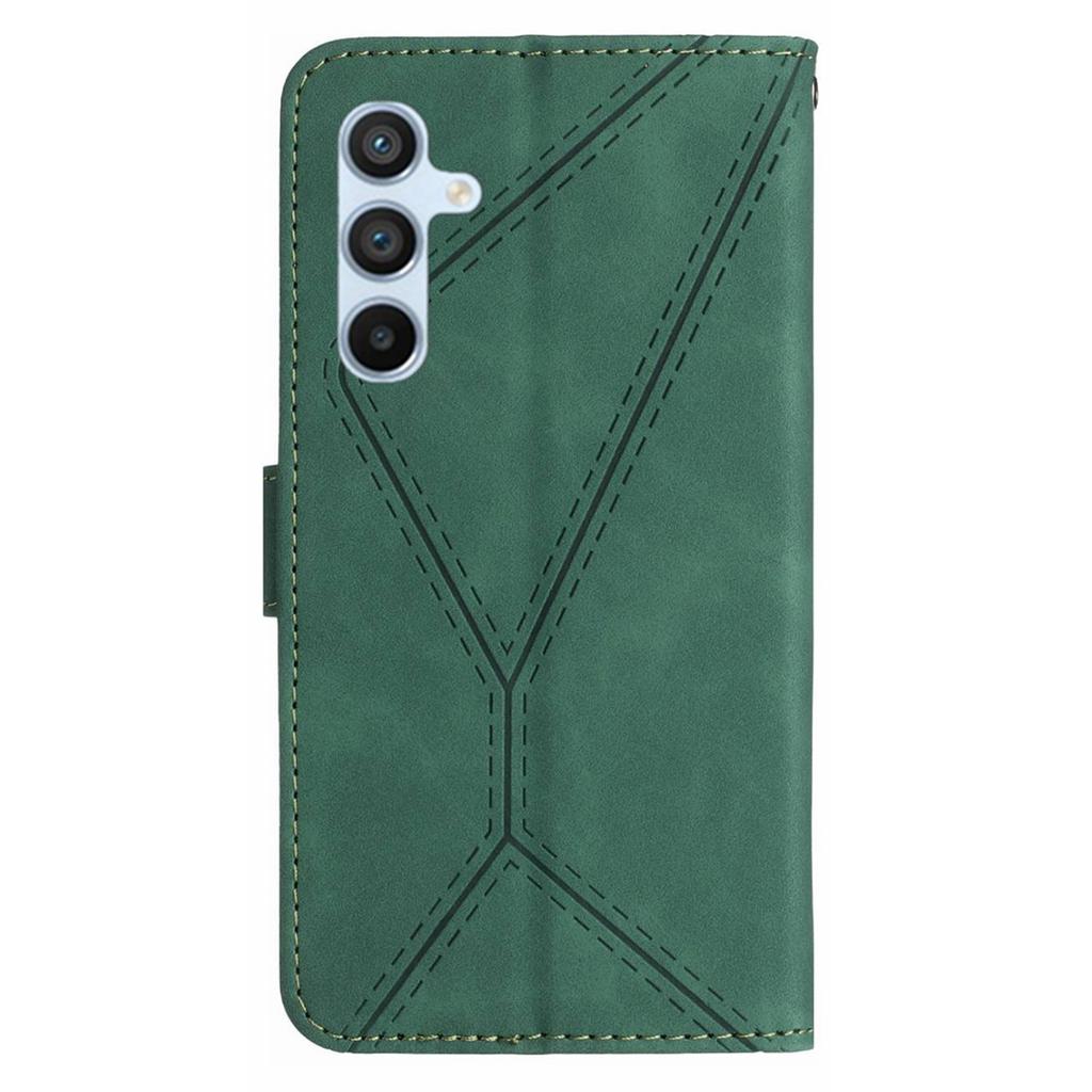 HT05 For Samsung Galaxy A16 5G/A16 4G Phone Case Skin-Touch Lines PU Leather Flip Cover