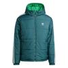 Originals Men's Reversible 3-Stripes Padded Hooded Jacket Green Black JD9072