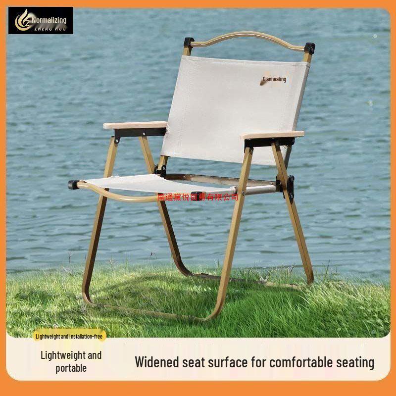 Kermit Tempered Portable Folding Chair - Ideal for Camping, Outdoor, Beach, and Fishing.