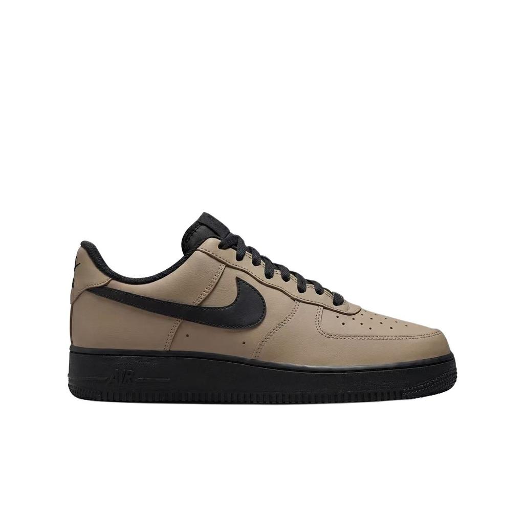 Nike Air Force 1 Abrasion Resistant Height Increasing Low top Skateboard Shoes Unisex Black Brown CW2288-001(Team577-1.0)