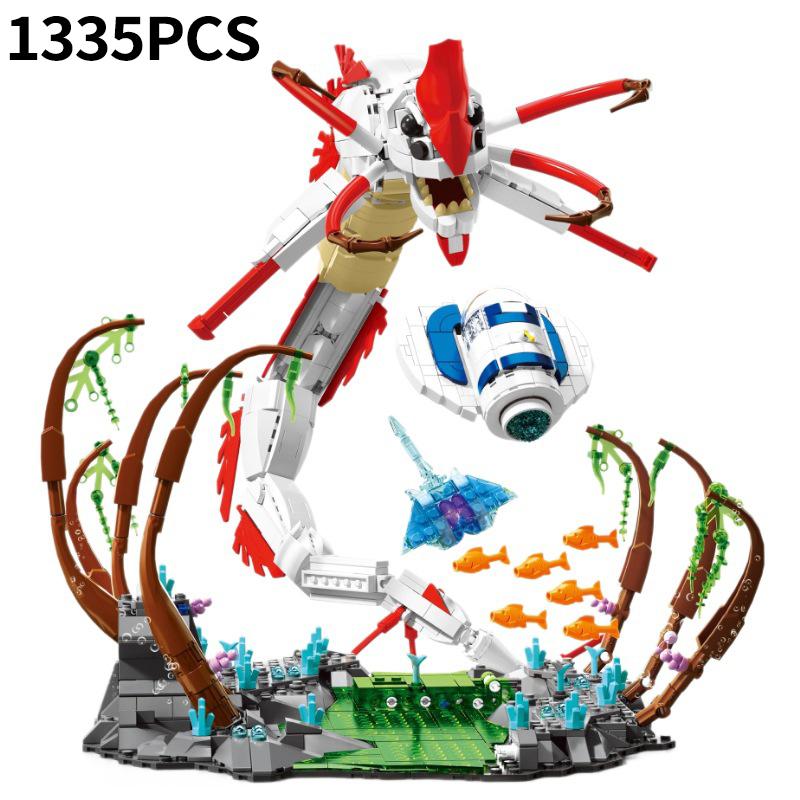 1355PCS Deep Sea Monster Building Blocks Sea Creature Model DIY Assembly Underwater Scene Desktop Decor Gift for Adults Fans